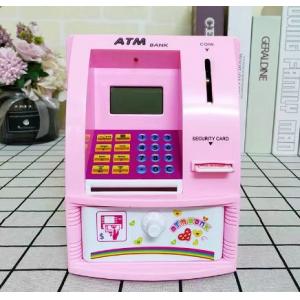 abs material pink or blue or many colors hot sale atm digital counting coins safe for kids