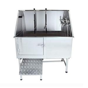 China Professional Dog Grooming Bath Tubs Stainless Steel Made With Walk - In Ramp supplier