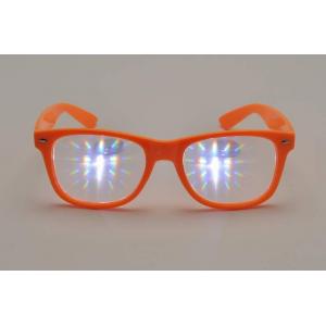 China 3D Fireworks Glasses , Promotion Orange Frame Eye Wear Glasses supplier