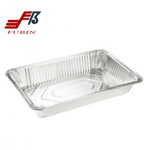 China Cookie Sheet Shallow Aluminum Rectangular Foil Trays With Lid 4500ml supplier