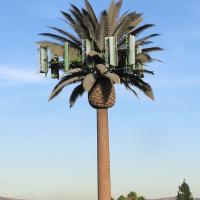 China ODM 30m Artificial Palm Tree Disguised Cell Towers Galvanized Steel Telecom Pole on sale