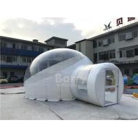 China Hotel Bathroom Inflatable Clear Dome Bubble Tent 2 Room Single Tunnel House on sale