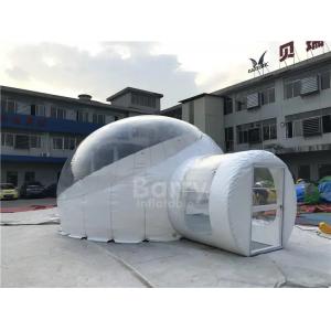 China Hotel Bathroom Inflatable Clear Dome Bubble Tent 2 Room Single Tunnel House supplier