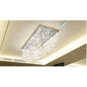 China オーダーメイド モダン リビング ルーム LED 波長 直角弦 クリスタルランプ ホテル エンジニアリング クリスタル 吊り吊り チェンダリア wholesale