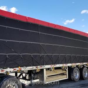 Anti-UV 4ft Drop Pvc Coated Tarpaulin Fabric 16x27ft PVC Vinyl Material For Flatbed Truck