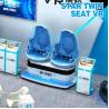 China Blue White Color Two Seats 9D VR Ride Cabin Cinema Virtual Reality simulator For Kids Amusement Park​ wholesale
