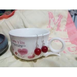 China Sterling Silver S925 Nature Red Agate earrings eardrop Pure Silver 100% Real supplier
