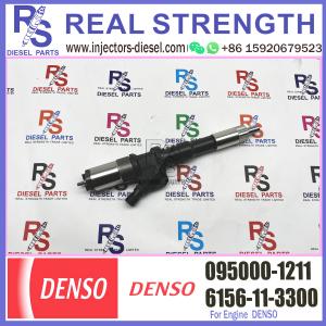 Diesel Common Rail Injector 095000-1211 for Komatsu S6D125 Excavator PC450-7 PC400-7 PC-7