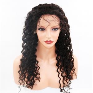 China 100% Real Glueless Full Lace Wigs Full Density Natural Color #1B supplier