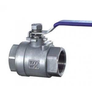 China 2 PC Type Stainless Ball Valve Threaded End BSPT / BSPP / NPT 316 / 304 Lever Operated supplier