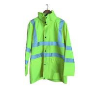 Fluorescent Color Custom Mechanic Uniforms , Non - Hazardous Mens Work Jacket