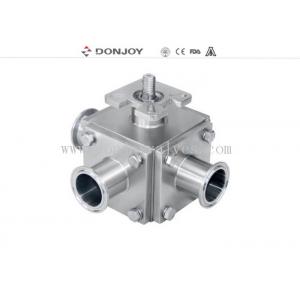 SS316L 2" Manual 3 Way T Port  Sanitary Ball Valve with 3A certificate