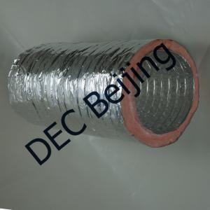 China 16kg Fiberglass wool insulated flexible air duct 10 meter thermal insulated ducting for ventilation wholesale