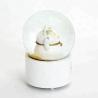 Business White Resin Crafts 100mm Lucky Cat Snow Globe