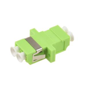 China Plastic Fiber Optic Adapter LC To LC MM OM5 Green Color With Ceramic Sleeve supplier