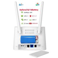 China RJ11 Voice Volte Dual Sim Wireless CPE Unlocked LTE Wifi Router 4G With Battery on sale