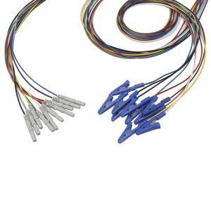 China Din 1.5 style Grabber Alligator Crocodile Clip EEG Electrodes Plated gold EEG Leadwires Electrode supplier