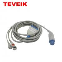 China Datex IEC Round 10 Pin 3 Leads Snap Cardiocap Ecg Adapter Cable on sale
