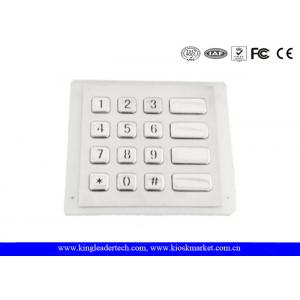 Stainless Steel Rugged USB vandal proof keypad , 4x4 Matrix Kiosk Keypad