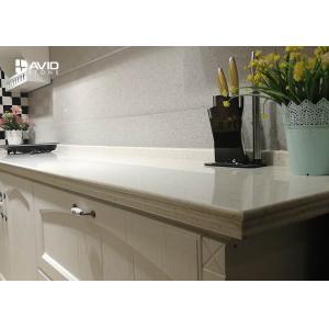 Man Made White Color Quartz Stone Countertops With Sparkle SGS ISO9001 Approved