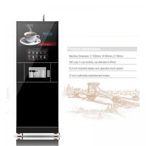 Metal Glass Espresso Bean To Cup Coffee Vending Machine 3000W