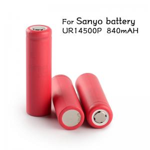 China Genuine Sanyo 14500 vapor ecig mod batteries high capacity 3.7V Sanyo UR14500P 840mAh Sanyo 14500 rechargeable battery wholesale