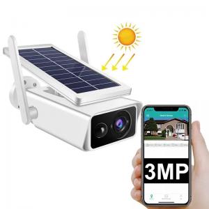 Solar Security Camera Outdoor 360 Degree Motion Detection And Siren Wireless WiFi Rechargeable Solar Battery Camera