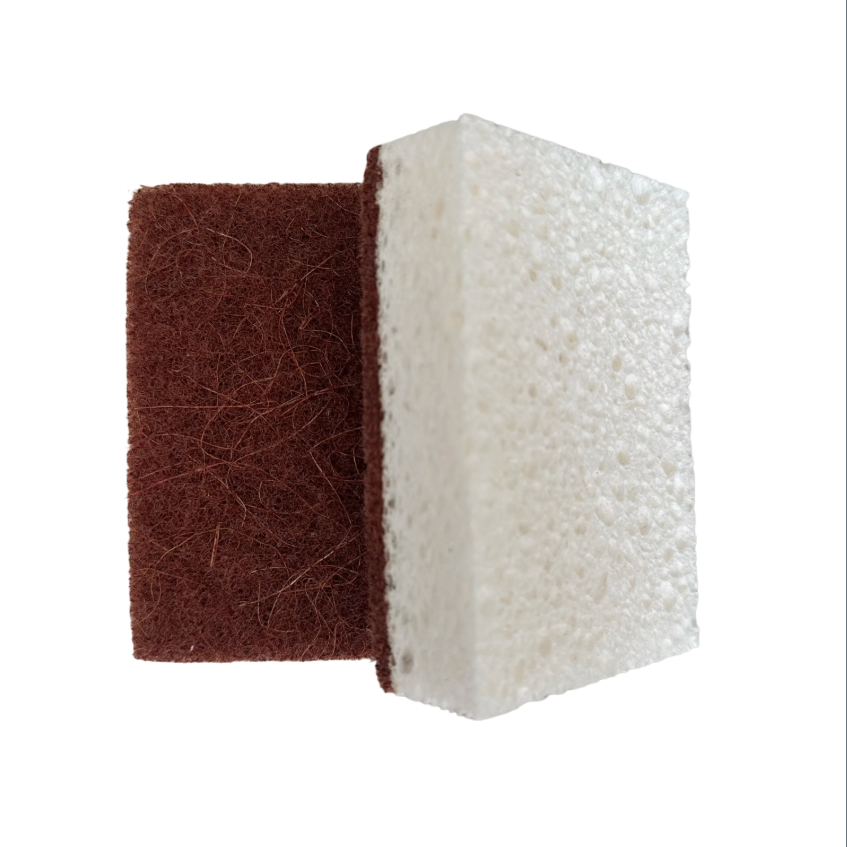 China Pads de nettoyage à double couche biodégradables à base de cellulose pour cuisine et corps wholesale