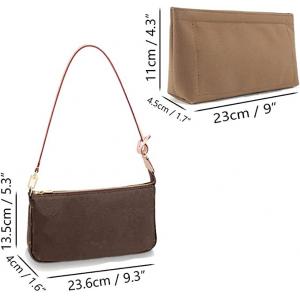 Shaped Microfiber Genuine Leather Multi Pocket Louis Vuitton Bag