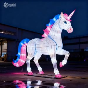 China Traditional Chinese New Year Lanterns Horse Year Lanterns Unicorn Shaped Lanterns Zoo Decoration Lanterns supplier