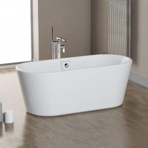 Acrylic Non Whirlpool Freestanding Oval Tub For Adult Body Soaking