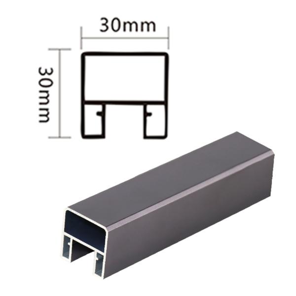 Flooring Mounted Fence Handrail Aluminum Railing Balustrades with U Profile Handrail