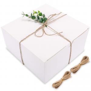 China Packing Material White 12 Pack 8x8x4 Inches Square Paper Birthday Party Gift Box with Lids supplier