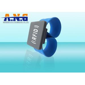 Contactless Rfid Silicone Slap Bracelet / Waterproof Custom Slap Wristbands