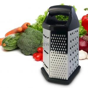 6-side Box Grater for Hard Cheese, Parmesan, Vegetable