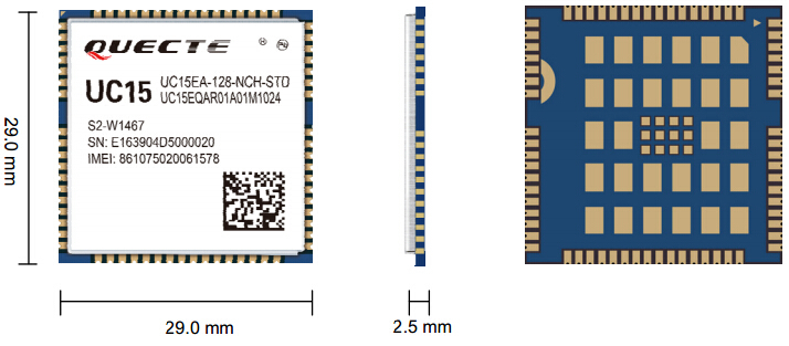 QUECTEL Wireless Communication 3G Modem Module UC15 With LCC Package ...