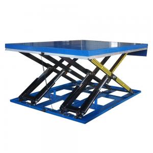 China Max Height 1000mm Electric Rated Double Lift Table 4 Ton Hydraulic Large Platform 2.5mx0.85m supplier