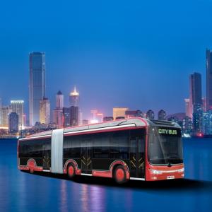 China 18m 200kw/Rpm Inner Electric City Bus With Fire Distinguisher supplier