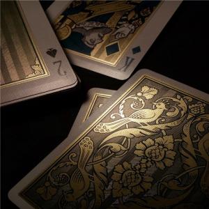 China Print 100% Durable Waterproof Plastic Playing Cards 24K Gold Foil Plated supplier