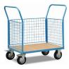 Steel Wire Shipping Containers Trolley For Supermarket Medium Duty