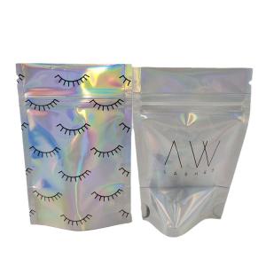 China Custom Holographic Aluminum Foil Resealable Mylar Bags Digital Print Smell Proof Bags for Jewelry supplier