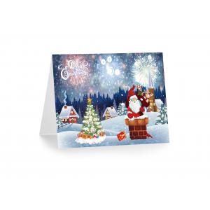 China 3D 12x17cm Greeting Card Lenticular Printing Services  With Customized X-mas Images supplier
