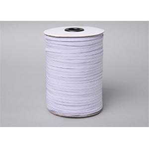 China High Elasticity Flat Elastic Rope / Earloop Elastic Cord White Black Durable supplier