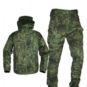China Military Camo Uniform Army Dress Clothes Full Soft Shell Jacket Men Velvet Thickened supplier