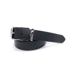 China Black Brown Pin Buckle 3.5cm Men Leather Dress Belt wholesale