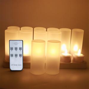 12pcs LED Candle Lamp With AU Plug Rechargeable Flameless Flashing Tea Light for Party Wedding Birthday Party Decoration