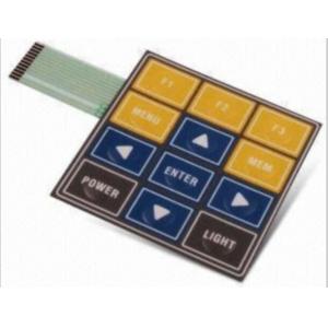 China Multi Key Prototype Tactile Membrane Switch Keyboard With 3M467 3M468 Adhesive supplier