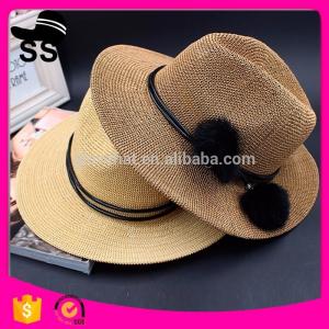 China 2017 Fabrics Used Make Cheap Panama D30cm 60g China Cowboy Paper Women Summer Straw Hats supplier