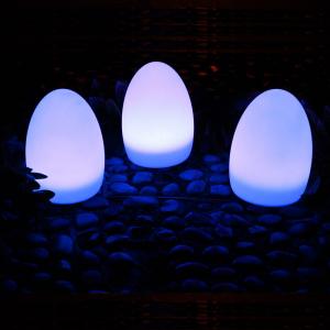 China USB Charging Plastic Egg Shaped LED Lights Wireless With Rechargeable Lithium Battery supplier