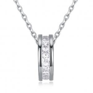 Sterling Silver 925 Diamond Small Pretty Waist Necklace Fashion Temperament Chain